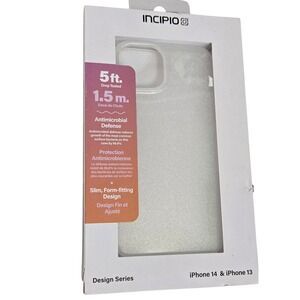 Incipio Design Series Case for iPhone 14 iPhone 13 Antimicrobial Defense Glitter